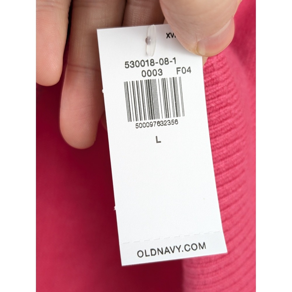 Old Navy Strappy Cropped Tank Size L Hot Pink Knit Layering Coquette Barbie Girl - Picture 7 of 11